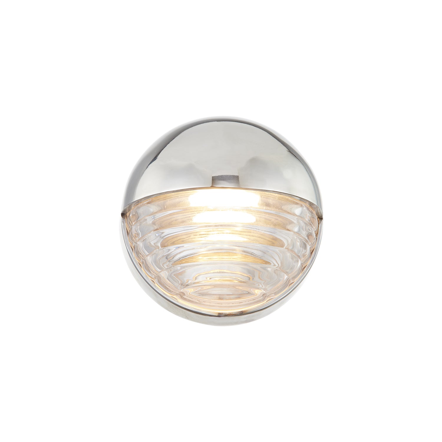 Palais 6-in Polished Nickel/Ribbed Glass LED Wall/Vanity