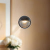 Palais 6-in Ribbed Glass/Urban Bronze LED Wall/Vanity