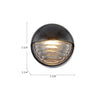 Palais 6-in Polished Nickel/Ribbed Glass LED Wall/Vanity