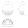 Palais 6-in Polished Nickel/Ribbed Glass LED Wall/Vanity
