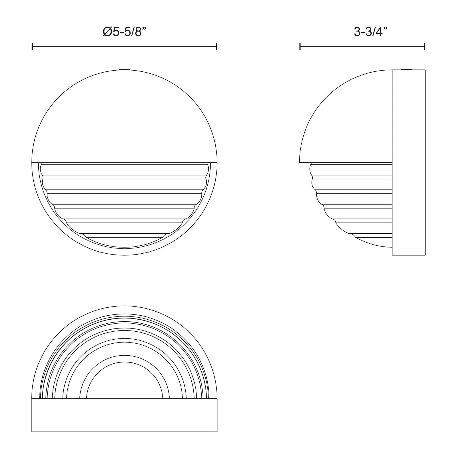 Palais 6-in Polished Nickel/Ribbed Glass LED Wall/Vanity
