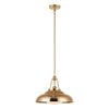Palmetto 14-in Polished Brass/Glossy Opal 1 Light Pendant