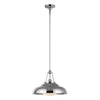 Palmetto 14-in Polished Nickel/Glossy Opal 1 Light Pendant