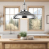 Palmetto 14-in Polished Nickel/Glossy Opal 1 Light Pendant