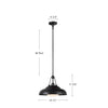 Palmetto 14-in Urban Bronze/Glossy Opal 1 Light Pendant