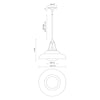 Palmetto 14-in Urban Bronze/Glossy Opal 1 Light Pendant