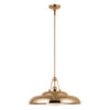 Palmetto 20-in Polished Brass/Glossy Opal 1 Light Pendant