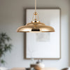 Palmetto 20-in Polished Brass/Glossy Opal 1 Light Pendant