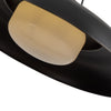 Palmetto 20-in Urban Bronze/Glossy Opal 1 Light Pendant