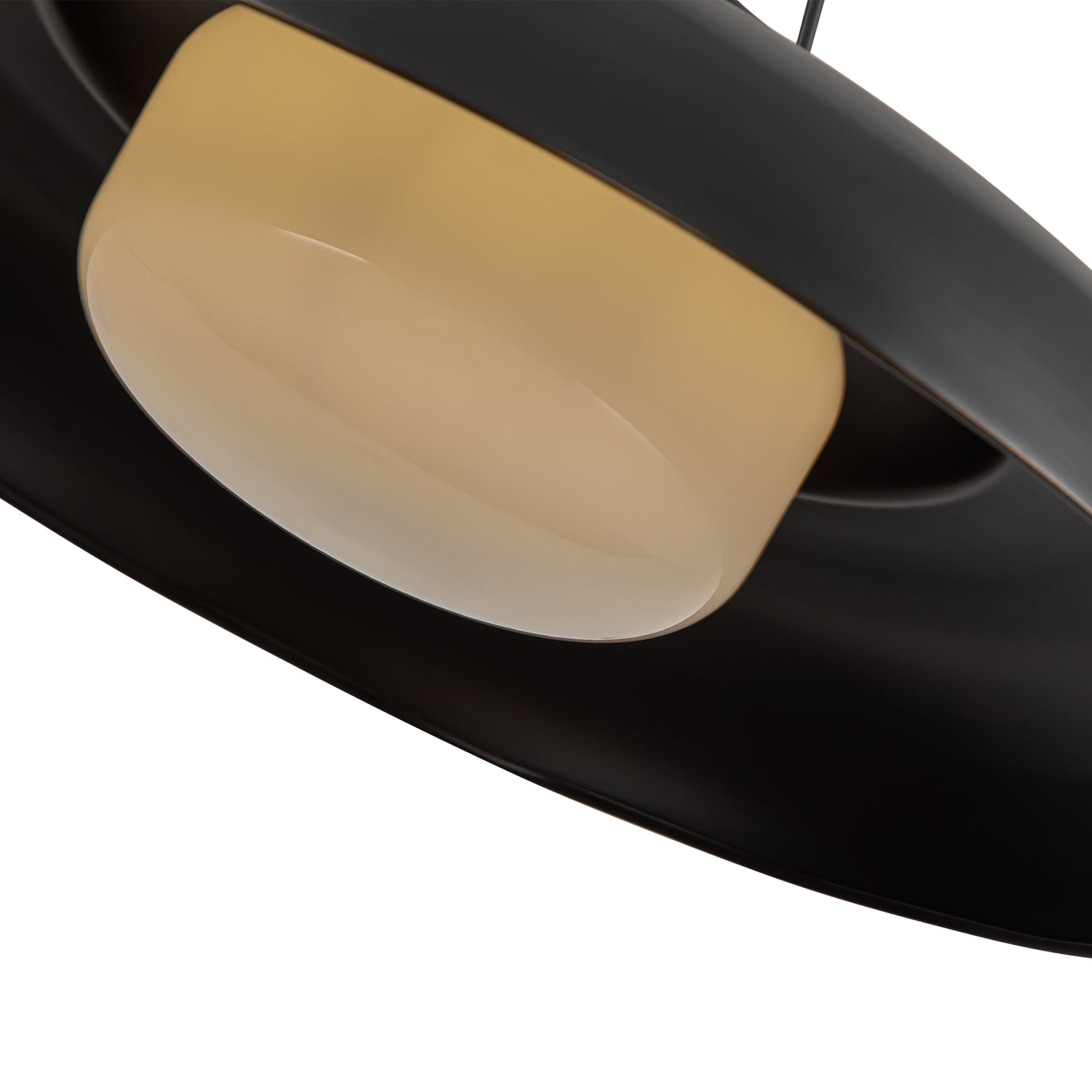 Palmetto 20-in Urban Bronze/Glossy Opal 1 Light Pendant
