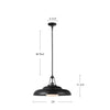 Palmetto 20-in Urban Bronze/Glossy Opal 1 Light Pendant