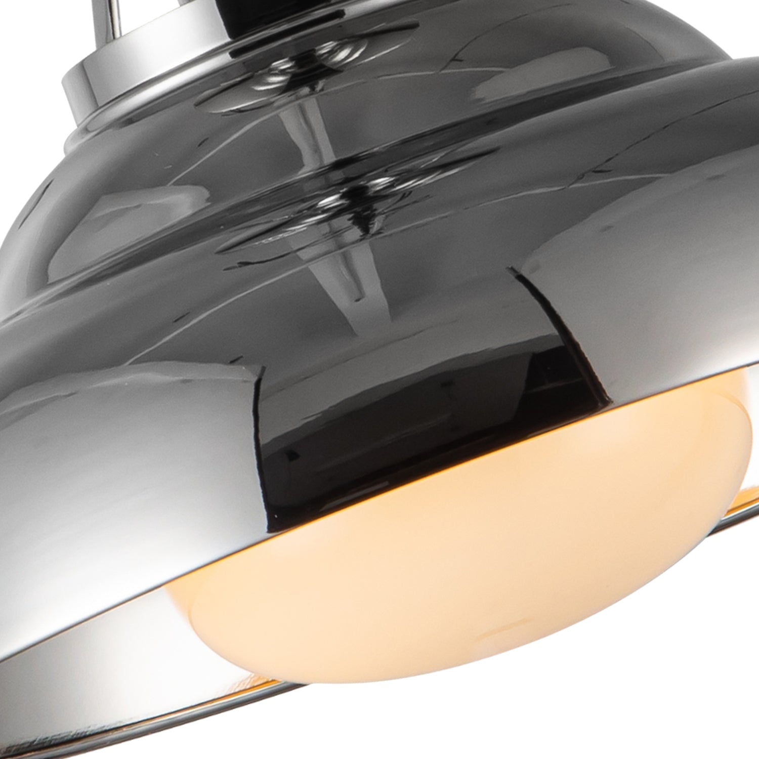 Palmetto 12-in Polished Nickel/Glossy Opal 1 Light Semi Flush Mount