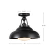 Palmetto 12-in Polished Nickel/Glossy Opal 1 Light Semi Flush Mount