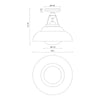 Palmetto 12-in Polished Nickel/Glossy Opal 1 Light Semi Flush Mount