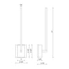 Pandora 18-in Black LED Wall Sconce