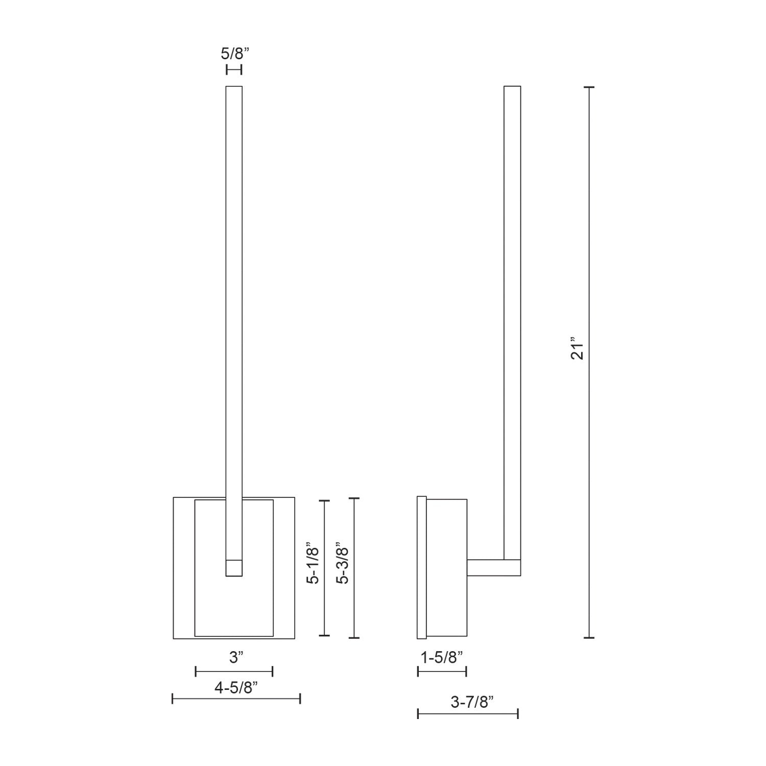 Pandora 18-in Black LED Wall Sconce