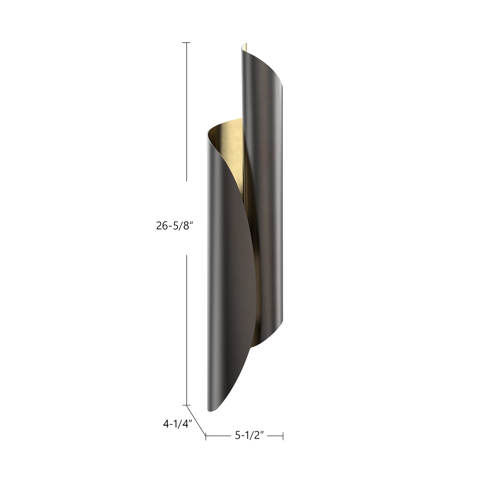 Parducci Light Brass/Urban Bronze 2 Lights Wall/Vanity