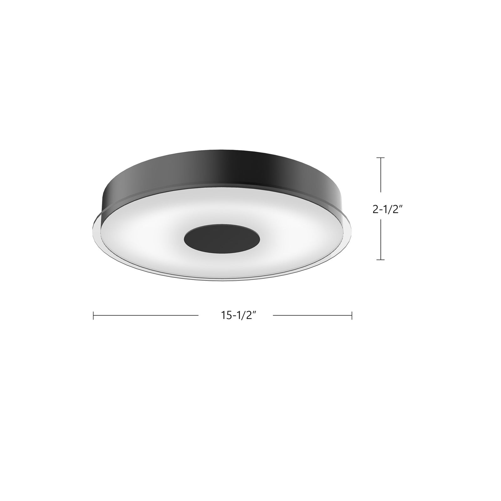 Parker 16-in Black LED Flush Mount