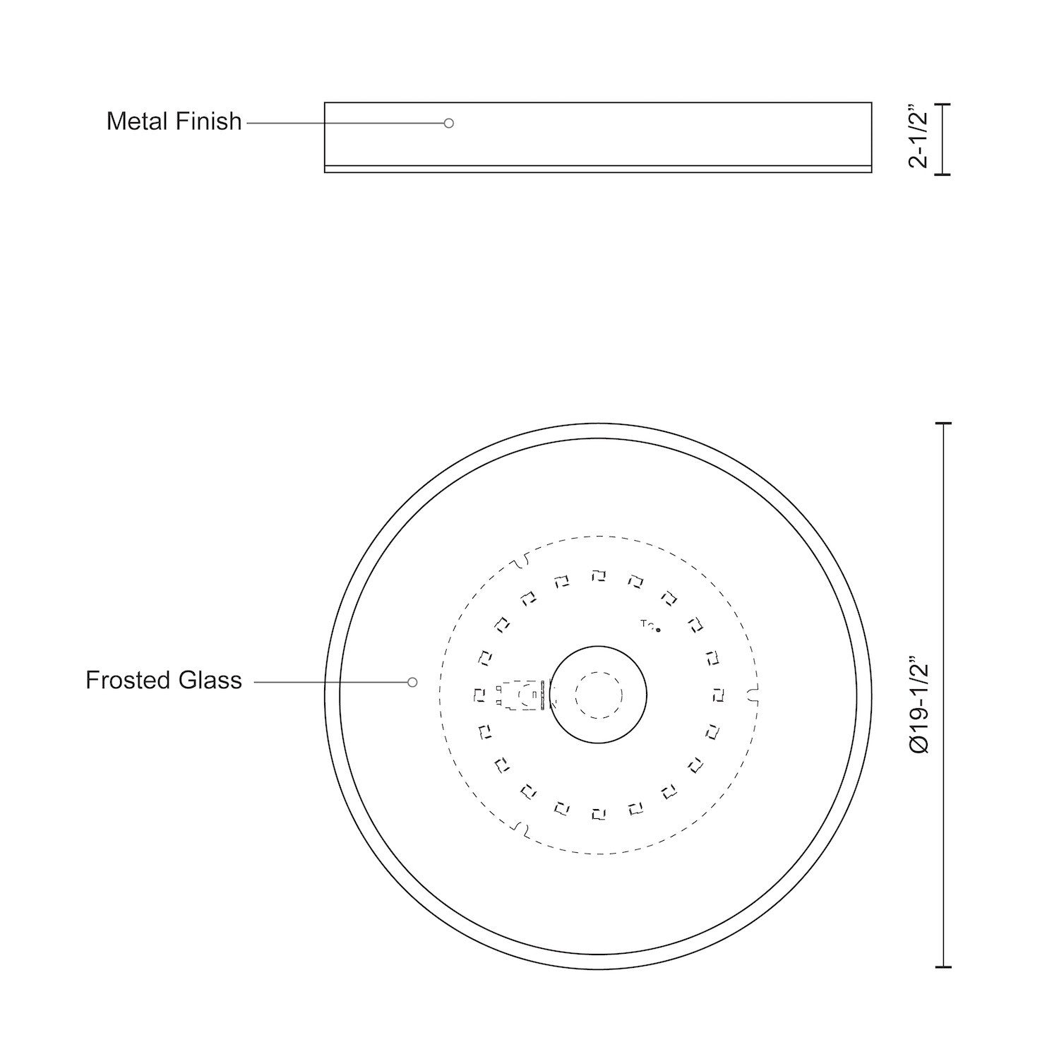 Parker 20-in Brushed NIckel LED Flush Mount