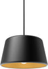 Pillbox 10" Pendant - Black w/Gold Interior - E26 Socket