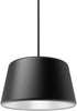 Pillbox 10" Pendant - Black w/White Interior - E26 Socket