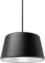 Pillbox 10" Pendant - Black w/White Interior - E26 Socket
