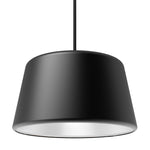 Pillbox 10" Pendant - Black w/White Interior - Integrated LED