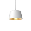 Pillbox 10" Pendant - White w/Gold Interior - Integrated LED