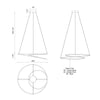 Twist 32-in Black LED Pendant