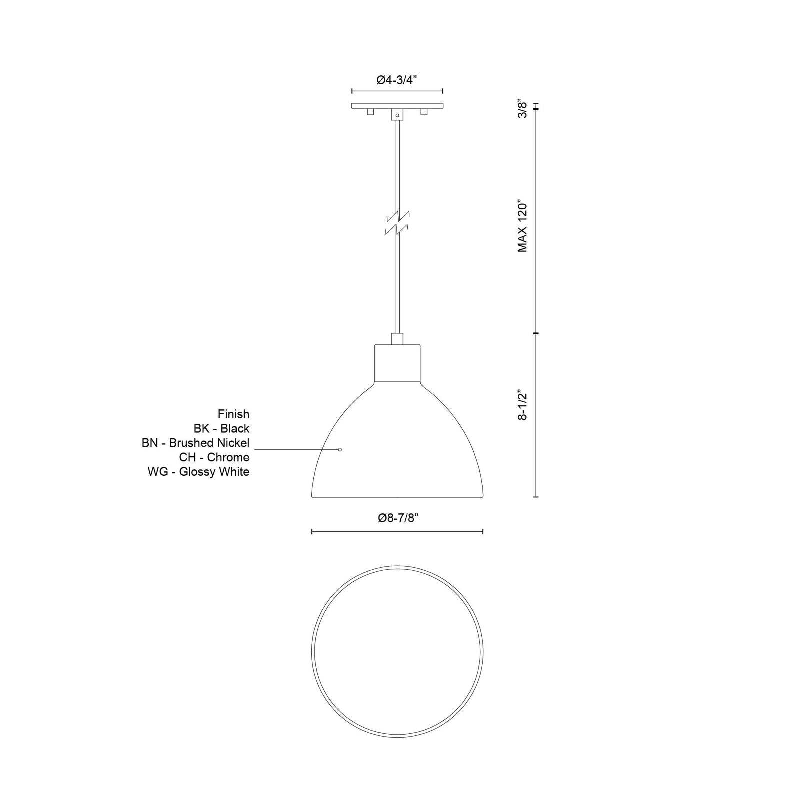 Chroma 9-in Chrome LED Pendant