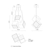 Tetra 16-in White LED Pendant