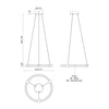 Bruni 16-in Black LED Pendant