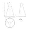 Bruni 24-in Black LED Pendant