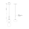 Tavira 6-in Black LED Pendant