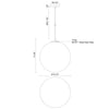 Marco 16-in Black/Opal Glass Socket Pendant