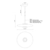 Kyoto 17-in Black/Smoked Glass LED Pendant