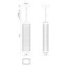 Alai 24-in Urban Bronze/Ribbed Glass LED Pendant