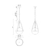Harmony 14-in Matte Black/Glossy Opal Glass 3 Lights Pendant