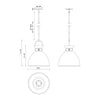 Waldo 14-in Aged Gold/Matte Black 1 Light Pendant