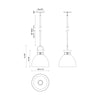 Waldo 11-in Aged Gold/Clear 1 Light Pendant