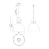 Waldo 18-in Matte Black/Clear Glass 1 Light Pendant