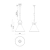 Emerson 18-in Matte Black/Clear Glass 1 Light Pendant