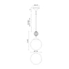 Celia 8-in Matte Black/Opal Glass 1 Light Pendant