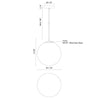Marco 12-in (196-in Wire) Black/Opal Glass LED Pendant
