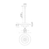 Tetsu 20-in Brushed Gold/Clear Glass 1 Light Pendant