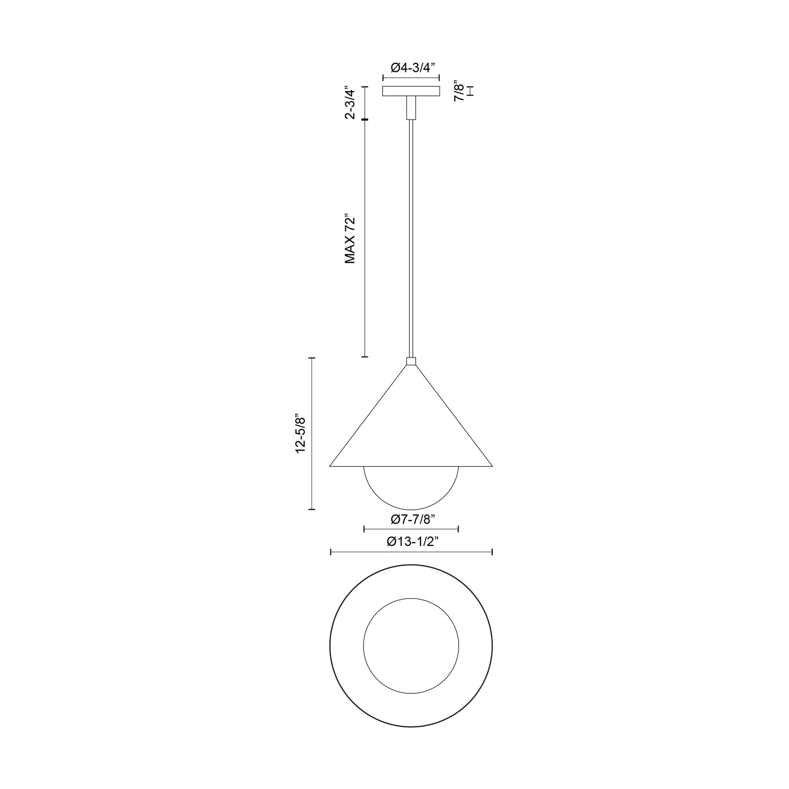 Remy 14-in White/Opal Glass 1 Light Pendant