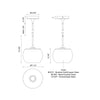 Samar 8-in Black/Smoked 1 Light Pendant