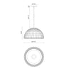 Bondi 16-in Brushed Gold/Opal 1 Light Pendant
