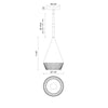 Daphne 7-in White/Brown Cotton Rope 1 Light Pendant