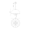 Crosby 18-in Matte Black Socket Pendant